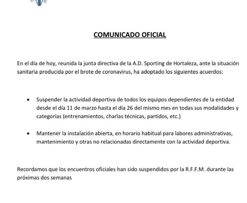 El club pone en marcha el plan de activación física “Entrena en casa Sportinguista”.